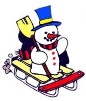 sled-snowman
