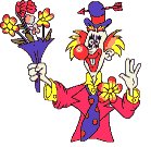 clown-w-flowers