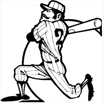 man hitting a baseball coloring pages - photo #17