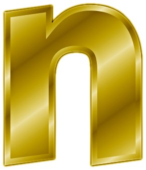 gold-letter-n-