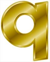 gold-letter-q-