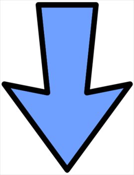 Free arrow-blue-outline-down Clipart - Free Clipart ...