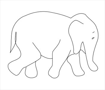 Free elephant-outline Clipart - Free Clipart Graphics ...